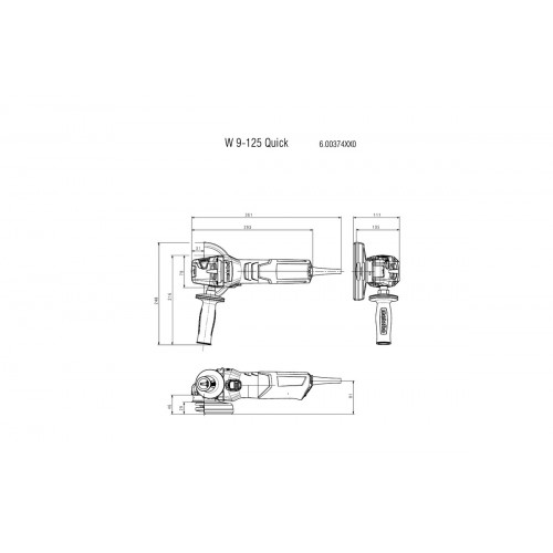 Elektrická uhlová brúska METABO W 9-125 Quick 